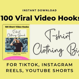 T-Shirt Clothing Brand Video Hooks | Tshirt Business Social Media Post, Print on Demand Shop Instagram, Clothing Shop Instagram Template
