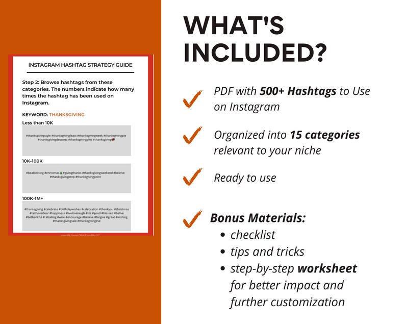 Thanksgiving Instagram Hashtags Strategy and Planning Guide Etsy