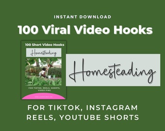 Homesteading Video Hooks | Homestead Instagram Template, Home Garden Social Media Templates, Off-Grid, Permaculture, Herbalist, Plant Expert