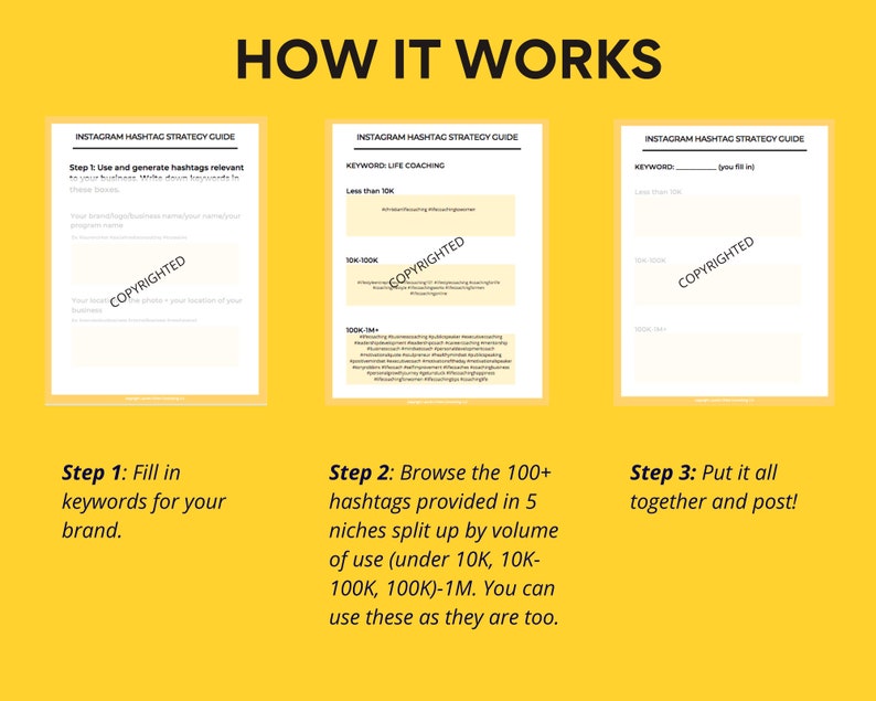 100 Life Coach Hashtags Strategy and Planning Guide Grow Etsy