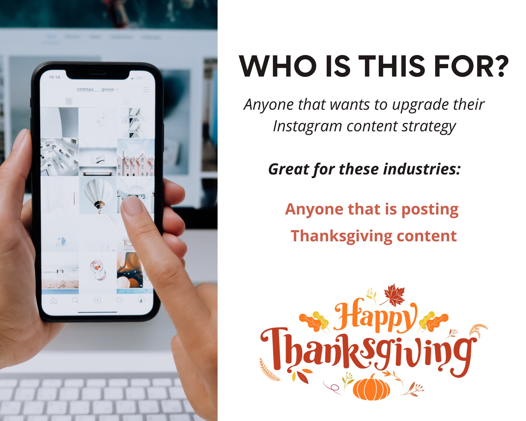Thanksgiving Instagram Hashtags Strategy and Planning Guide Etsy