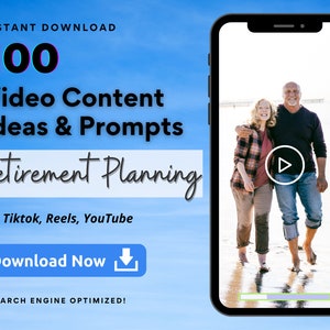 Retirement Planning Video Content Ideas for Tiktok, Instagram Reels, YouTube Shorts,Viral Video Prompts, Retirement Content, Retirement
