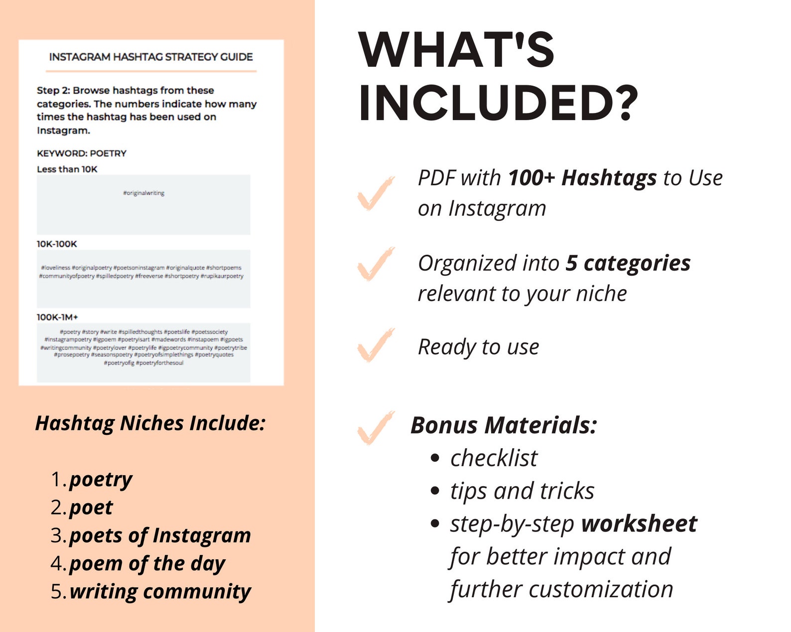Poetry Hashtags Strategy and Planning Guide Grow Followers Etsy