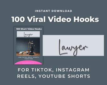 Lawyer Video Hooks: 100 Marketing Templates (Digital Download)