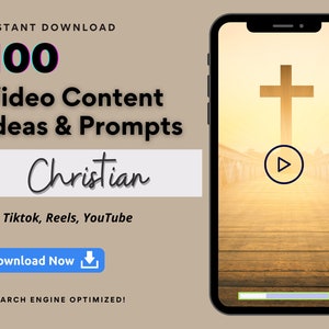 Christian Video Content Ideas for Tiktok, Instagram Reels, YouTube, Faith-Based Posts, Christian Instagram Templates, Bible Verses Instagram