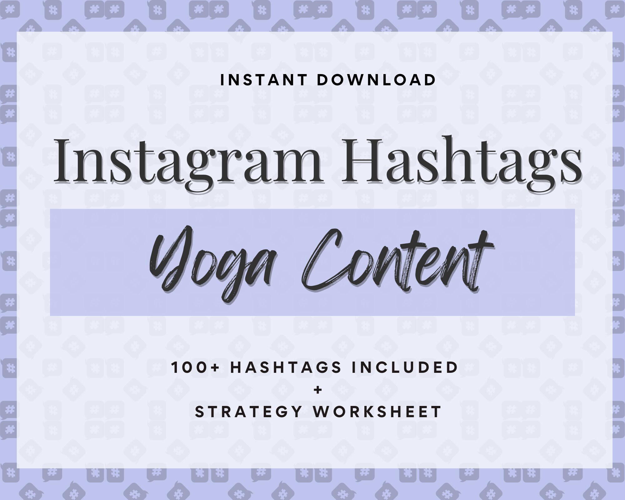 100 Yoga Hashtags Strategy and Planning Guide Grow Etsy