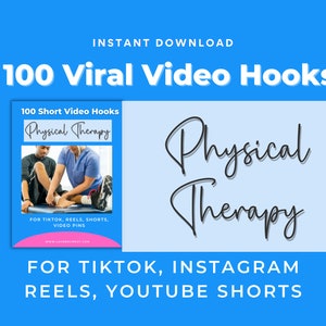 Physical Therapy Video Hooks | Physical Therapist Instagram Template, Physical Therapy Social Media Template, Chiropractor, OT, Trainer