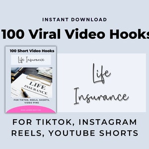 Life Insurance Agent Video Hooks, Life Insurance Instagram Post Template, Social Media Marketing Template for Life Insurance Agent, Video