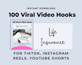 Life Insurance Agent Video Hooks, Life Insurance Instagram Post Template, Social Media Marketing Template for Life Insurance Agent, Video