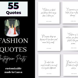 Black & White Fashion Instagram Quote template. Instagram template. Fashion Quotes. Social Media Templates. Fashion Blogger Instagram Posts.