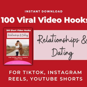 Relationship Video Hooks, Viral Video, Instagram Reels, Content Creator Calendar, Dating Coach Marketing Template, Relationship Post