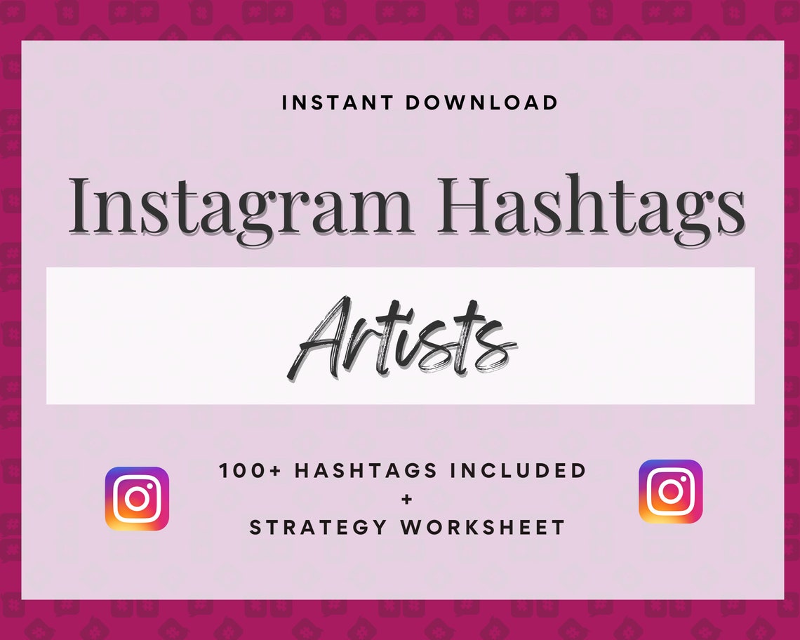 Artists and Art Instagram Hashtags Strategy and Planning Etsy