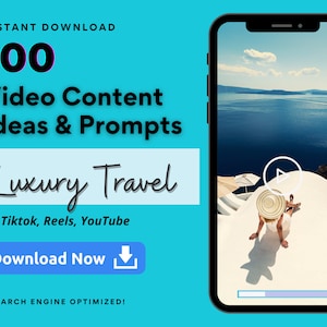 Luxury Travel Video Content Ideas for Tiktok, Instagram Reels, YouTube, Travel Blogger, Travel Instagram Template, Luxury Travel Content