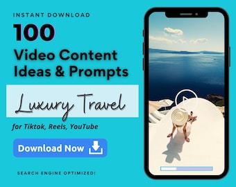 Luxury Travel Video Content Ideas for Tiktok, Instagram Reels, YouTube, Travel Blogger, Travel Instagram Template, Luxury Travel Content