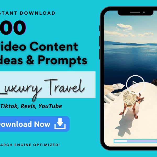 Luxury Travel Video Content Ideas for Tiktok, Instagram Reels, YouTube, Travel Blogger, Travel Instagram Template, Luxury Travel Content