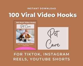Pet Care Video Hooks, Pet Sitter Social Media Post, Veterinarian Instagram Reels Video, Pet Trainer Instagram Template, Dog Expert, Cat