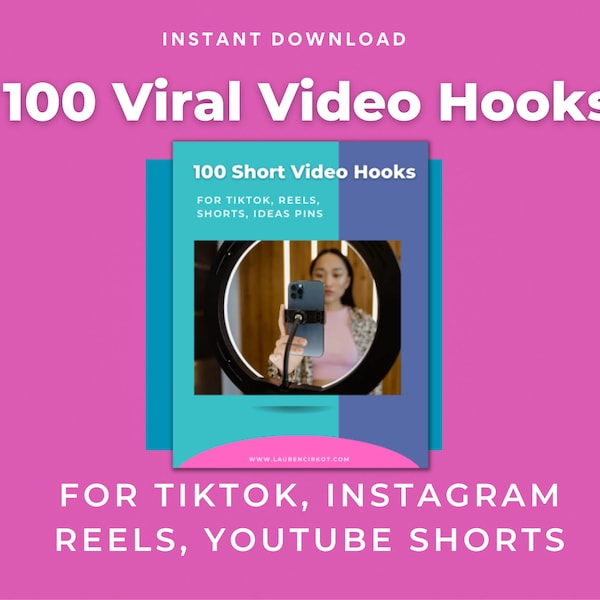 Viral Video Hooks, TikTok Video Prompts, Instagram Reels Template, Video Template, Content Creator, Small Business Social Media Marketing