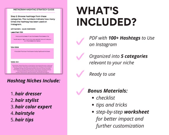 Hair Stylist Hashtags Strategy and Planning Guide Grow - Etsy Hair Stylist Hashtags Strategy and Planning Guide Grow - Etsy