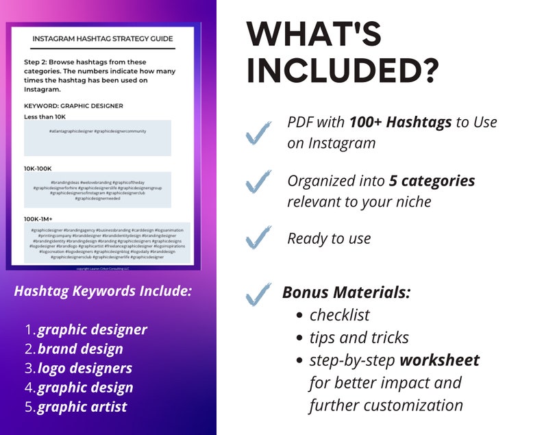 Graphic Designer Instagram Hashtags Strategy and Planning Guide, Grow
