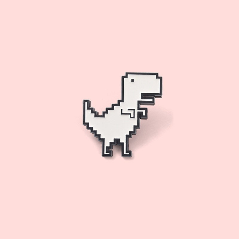 Pixel dinosaur pin enamel pins laple pin hard enamel pin Christmas gifts kawaii pins Gift for her cartoon enamel pin