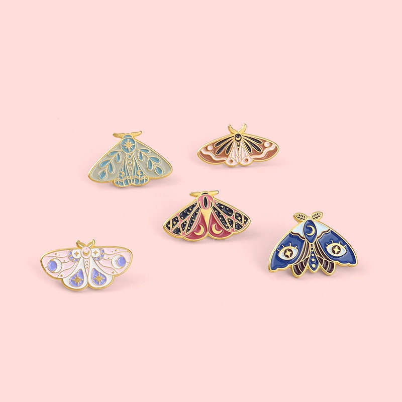Butterfly moon pins enamel pin enamel pin set pins label pin hard enamel pin cute enamel pin Gift for her anime enamel pin