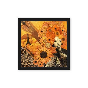Josephine Baker Mixed Media Collage Canvas Print