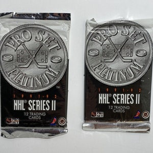 1991-92 Pro Set Platinum NHL Series II Cards (2 Packs/Unopened)