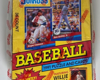 1991 Donruss-honkbalkaarten en puzzel