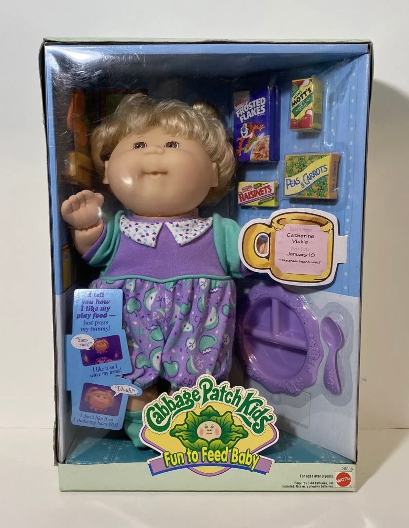 1998 Cabbage Patch Kids catherine Vickie Fun to Feed Baby Etsy