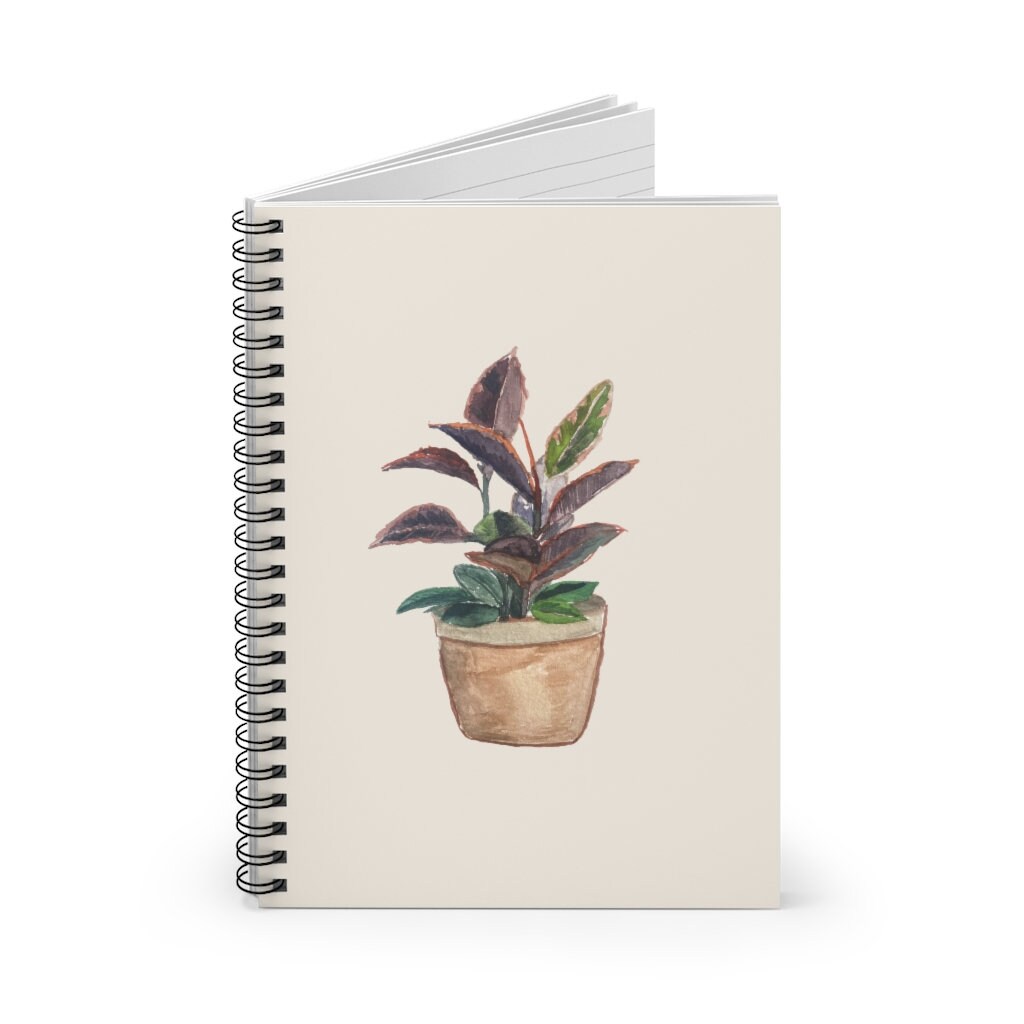 Watercolor Botanical Print Spiral Notebook - Ruled Line - 118 Pages - Etsy