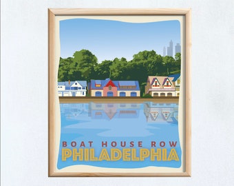 Philly Art Print 8x10 - Boathouse Row - Boathouse Row print