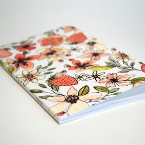 Floral Watercolor Pocket Notebook - Lined Pages - Blank Journal - Birthday Gift - Botanical Notebook