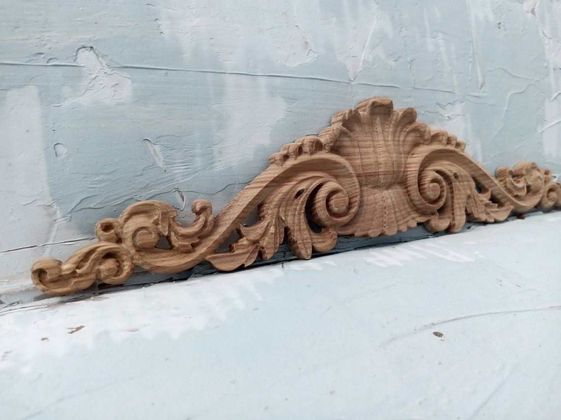 Carved wood ornament Wooden home decorDIY furniture Wooden Etsy