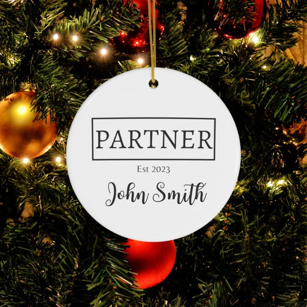 Partner Est 2024 Ornament, Unique Gift for Making Partner, Christmas Gift for New Law Firm Partner, Inspirational Goal for Future Lawyer