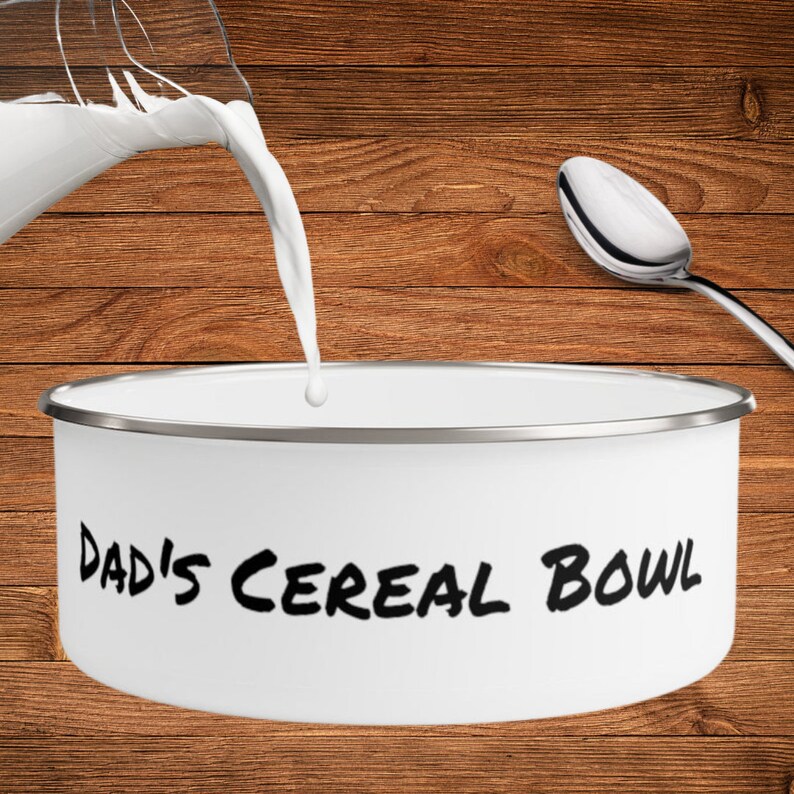 Dad's Cereal Bowl With Lid, Custom Cereal Bowl Gift for Him, Unique