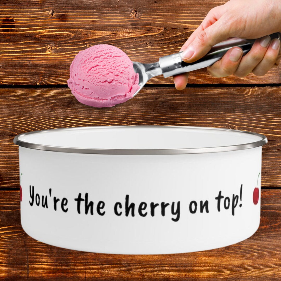 Cherry on Top Ice Cream Bowl Ice Cream Lover Gift Cute Etsy