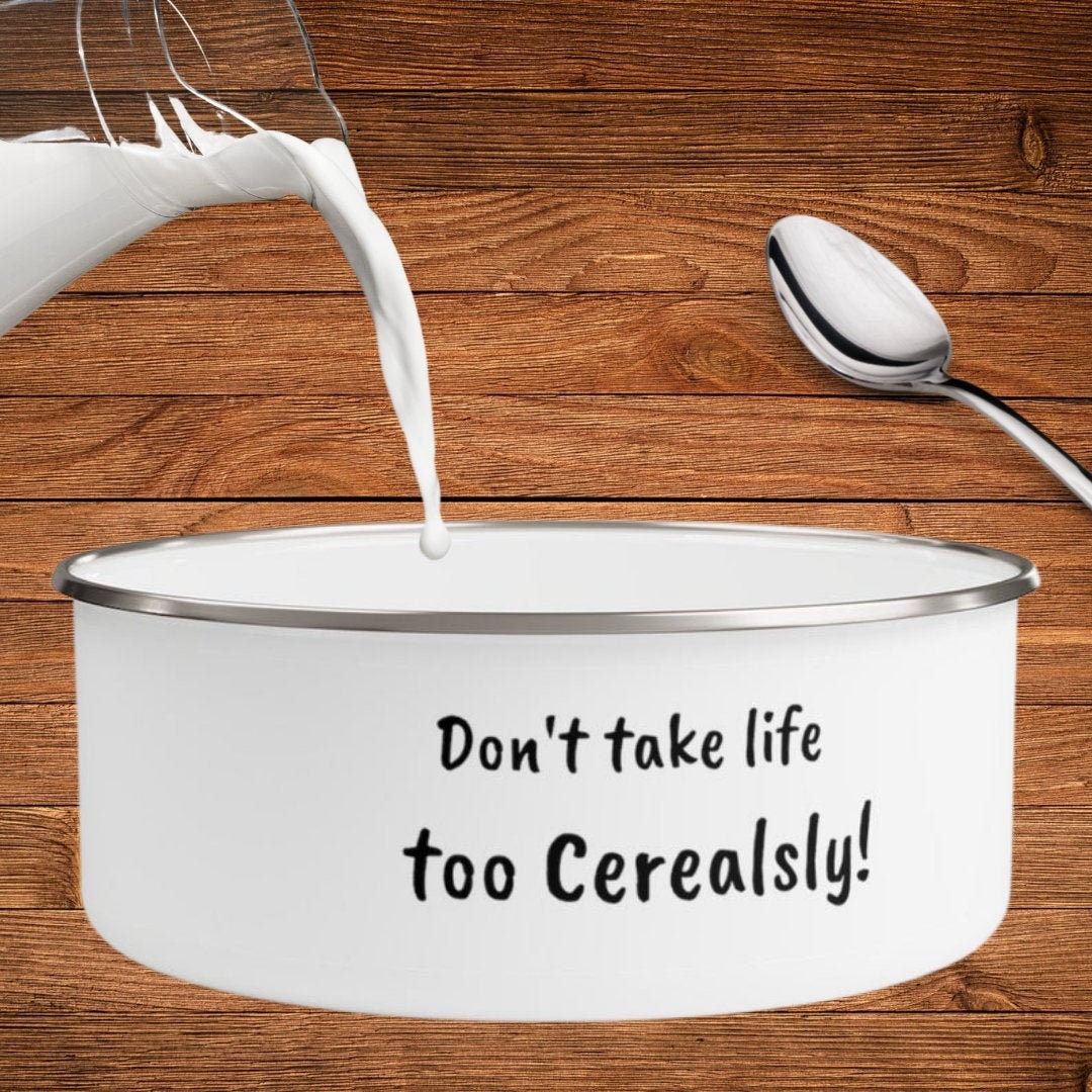 Riesen Witzige Müsli Schale Don't Take Life Too Ernst Etsy