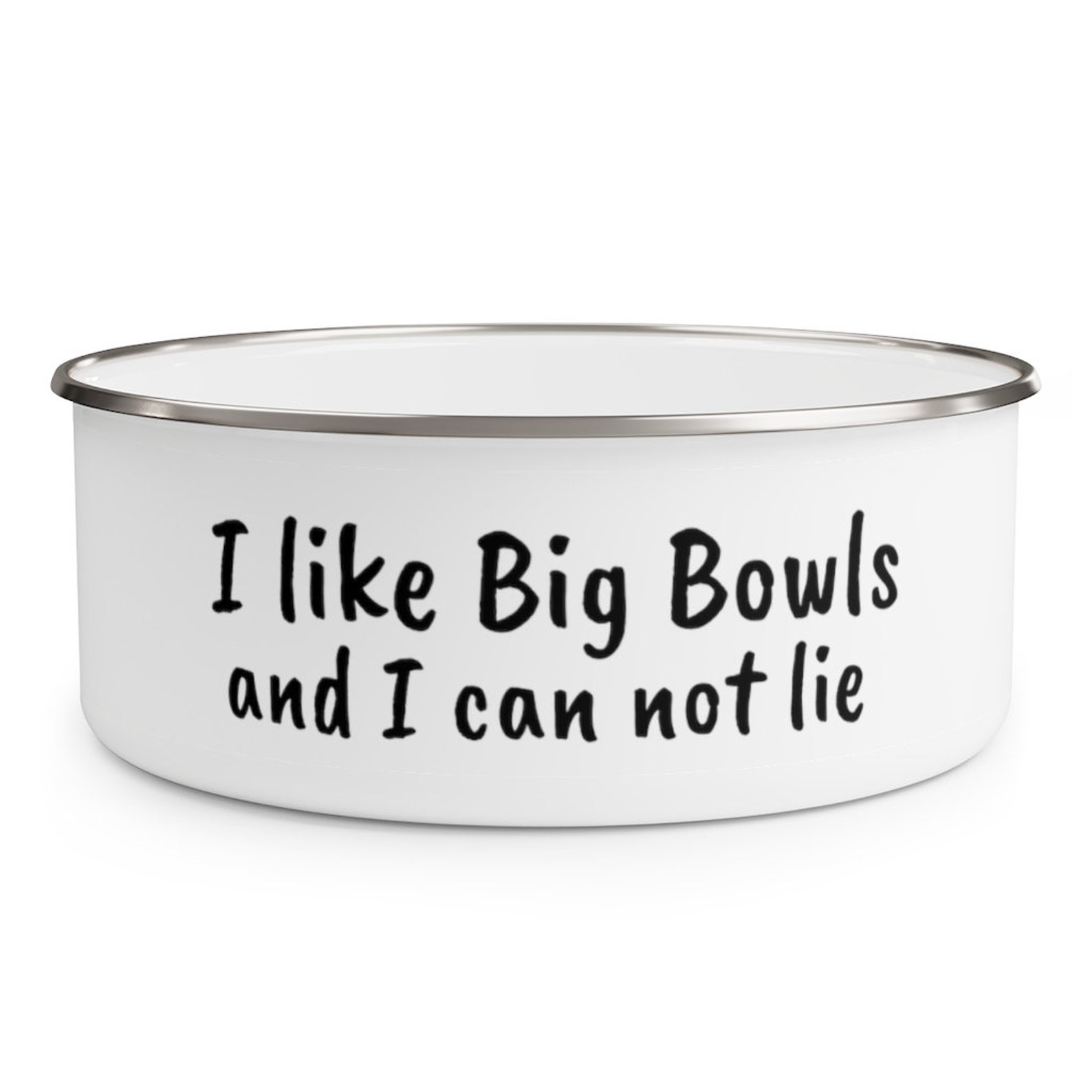 I like Big Bowls and I Cannot Lie Enamel Bowl with Lid Funny Etsy