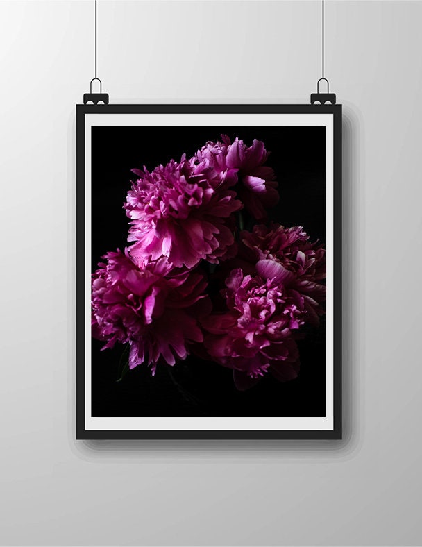 Pink Peony Printable, Peony Print, Peony Wall Art, Pink Floral Print ...
