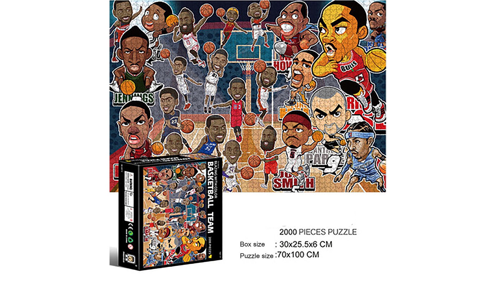 Puzzle 2000 Pieces NBA all stars Jigsaw Puzzles For Adults | Etsy