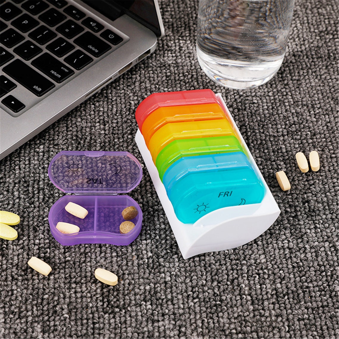 One Week Pill Box Colorful Portable Mini Pill Box 7 day Etsy Australia One week pill box colorful portable mini pill box 7 day etsy australia