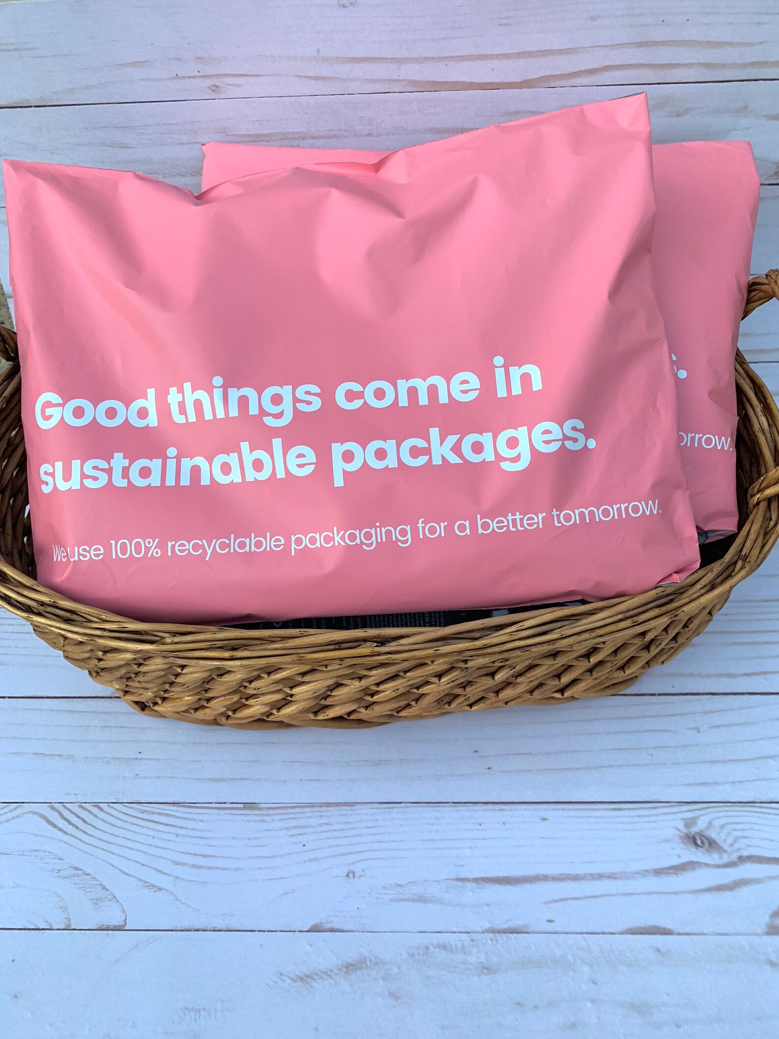 Ecofriendly Poly Mailers 10 x 13 Pink Pack of 25 50 75 or Etsy