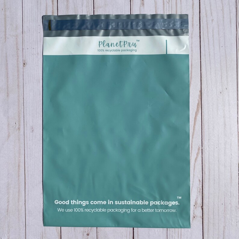 Ecofriendly Poly Mailers 10 X 13 Blue Thank You Mailers Etsy