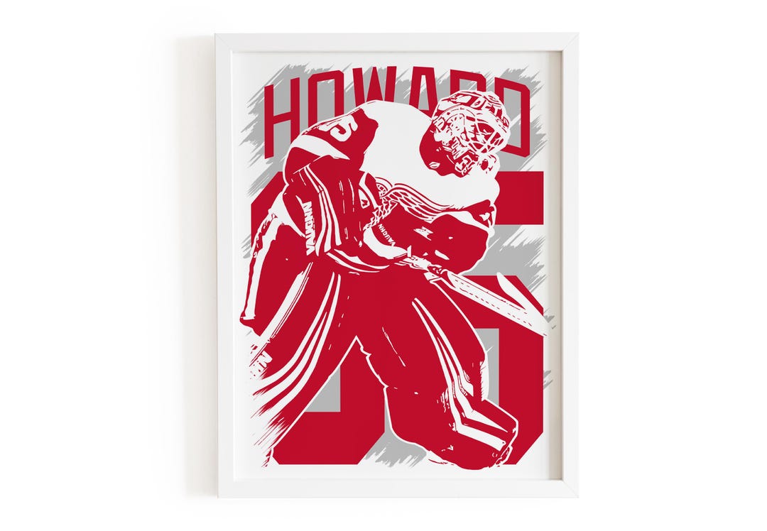 Howard Poster Jimmy Howard Poster, Hockey Posters, Jimmy Howard Detroit Red Wings Art ...