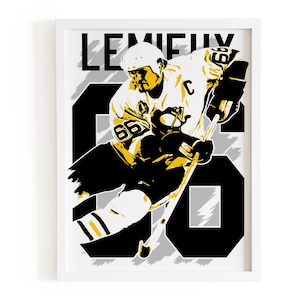 Mario Lemieux poster, Hockey posters, Mario Lemieux Pittsburgh Penguins Art Print, Mario Lemieux Hockey Wall Art, Number 66 Jersey