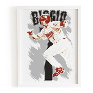 Craig Biggio Plakat, Baseballdruck, Houston Astros-Dekor, Baseballlegenden-Wandkunst, Sportraumkunst