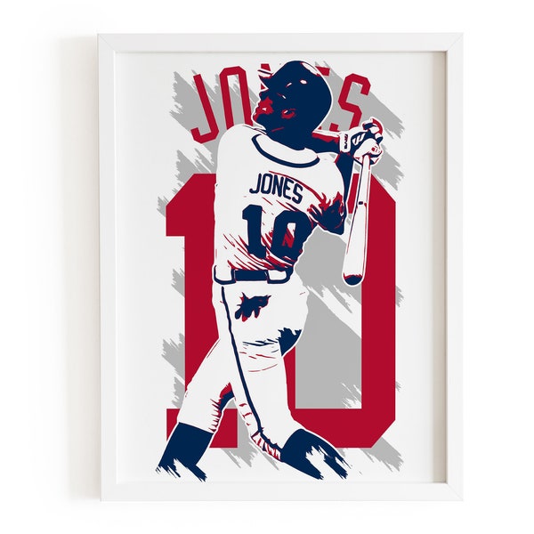 Chipper Jones Baseball Poster, Chipper Jones Print, Chipper Jones Art Print, Baseball Print, Atlanta Braves decor