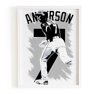 Tim Anderson Poster: Chicago White Sox Kunst, Baseball Dekor