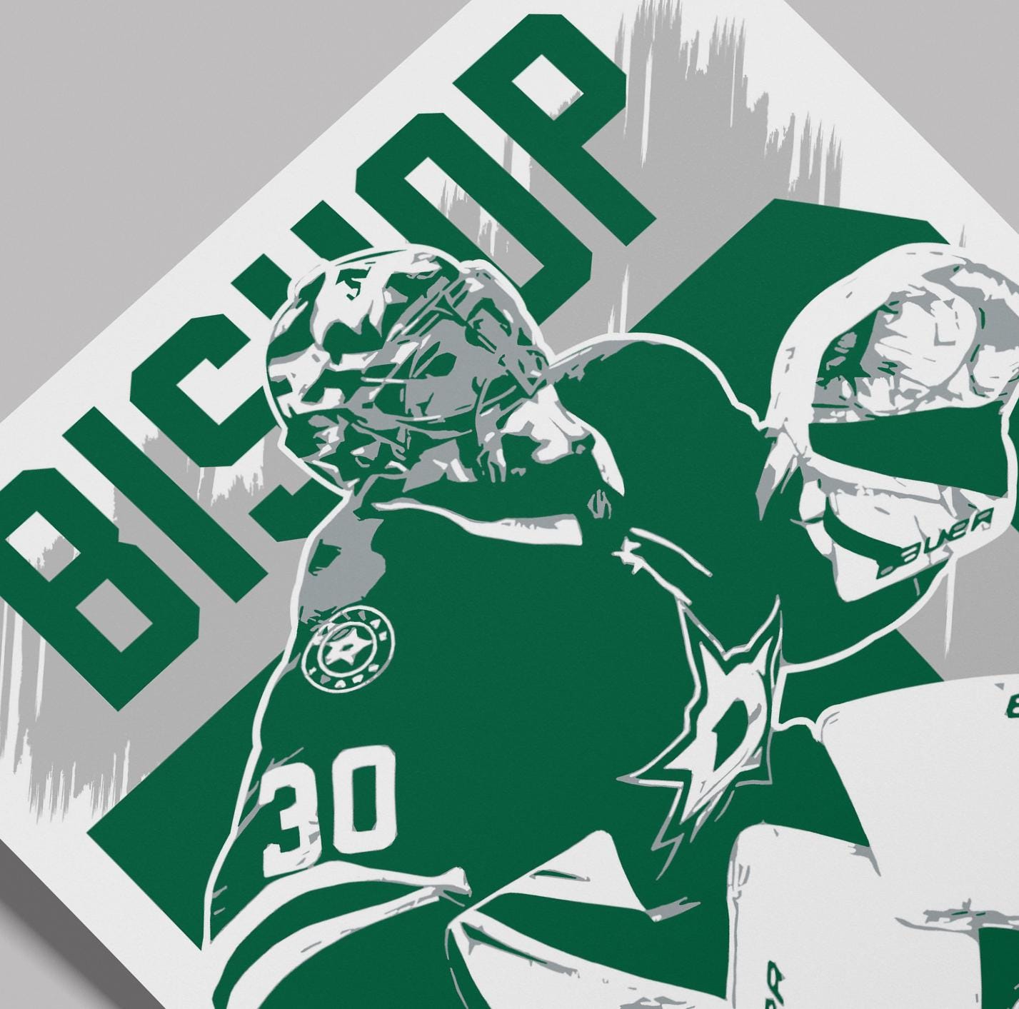 Ben Bishop Dallas Stars Poster: Hockey Goalie Wall Decor UK