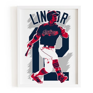Francisco Lindor Baseball Poster, Francisco Lindor Print, New York Mets decor, Baseball Print, New York Mets Poster, gift for baseball fan